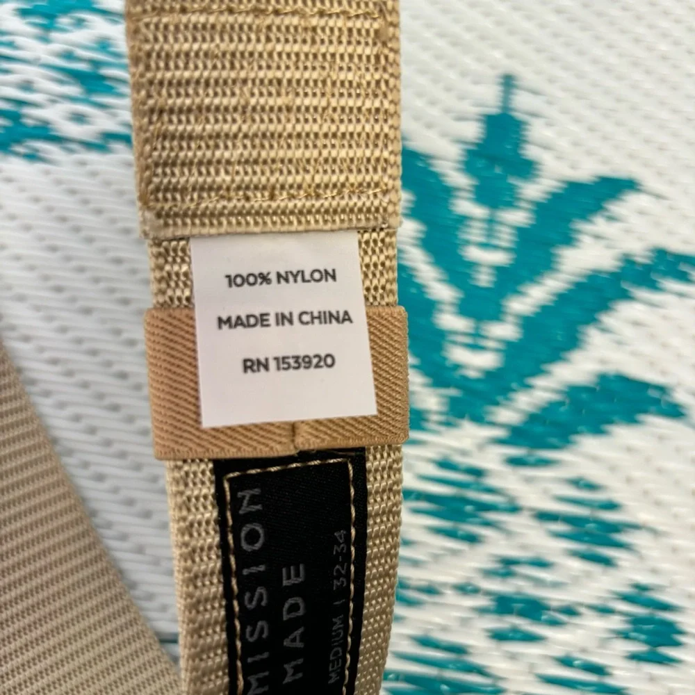 Mission Made Tactical Nylon Belt Tan Khaki Size M 32-34 Military EDC
